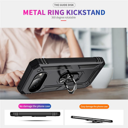 Outdoor Hülle für Google Pixel 9a TPU PC Hybrid Sergeant Armor Ring Cover Case