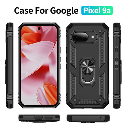 Outdoor Hülle für Google Pixel 9a TPU PC Hybrid Sergeant Armor Ring Cover Case