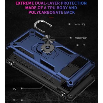 Outdoor Case für GOOGLE PIXEL 6 Hybrid Sergeant Armor Metall Ring Hülle Cover