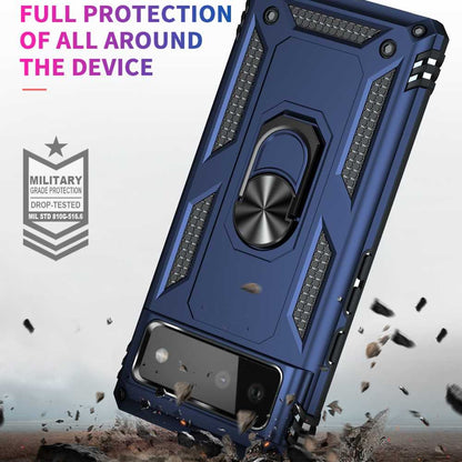 Outdoor Case für GOOGLE PIXEL 6 Hybrid Sergeant Armor Metall Ring Hülle Cover