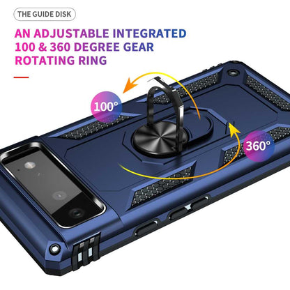 Outdoor Case für GOOGLE PIXEL 6 Hybrid Sergeant Armor Metall Ring Hülle Cover