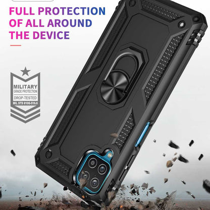 Outdoor Case für SAMSUNG GALAXY A12 TPU Hybrid Sergeant Armor Metall Ring Hülle