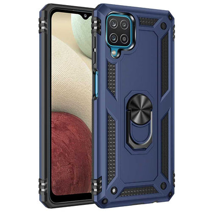 Outdoor Case für SAMSUNG GALAXY A12 TPU Hybrid Sergeant Armor Metall Ring Hülle
