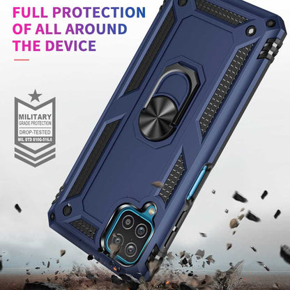 Outdoor Case für SAMSUNG GALAXY A12 TPU Hybrid Sergeant Armor Metall Ring Hülle