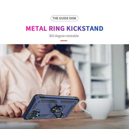 Outdoor Case für SAMSUNG GALAXY A12 TPU Hybrid Sergeant Armor Metall Ring Hülle