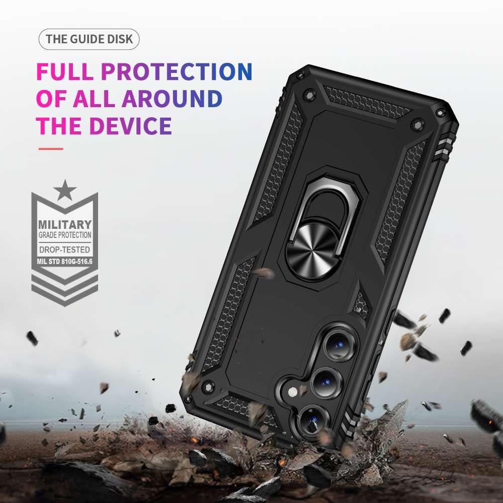 Outdoor Hülle für Samsung Galaxy S24 FE TPU PC Hybrid Sergeant Armor Schutzcover