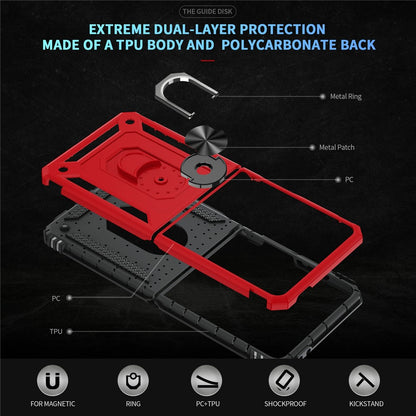 Outdoor Hülle für Samsung Galaxy Z Flip7 TPU PC Hybrid Sergeant Ring Cover Case