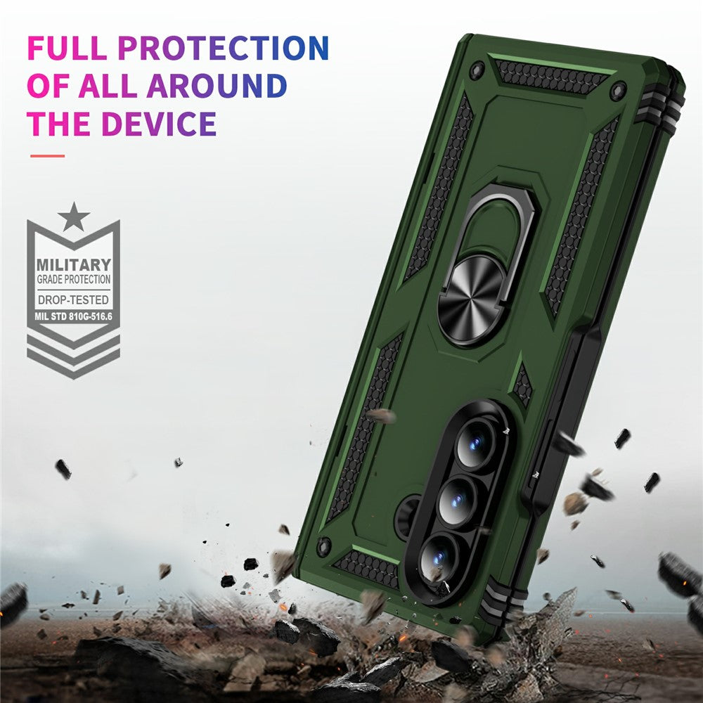 Outdoor Hülle für Samsung Galaxy Z Fold7 TPU PC Hybrid Sergeant Ring Cover Case
