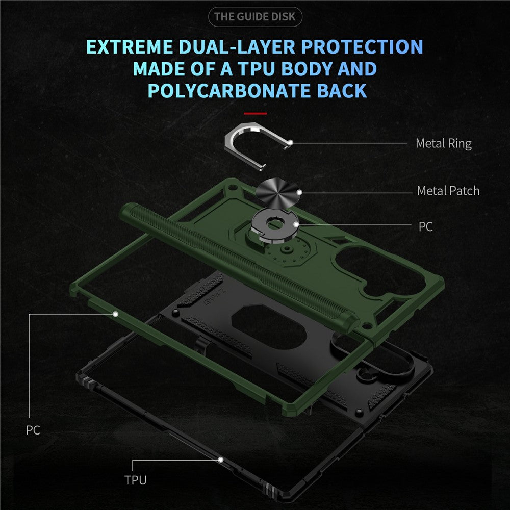 Outdoor Hülle für Samsung Galaxy Z Fold7 TPU PC Hybrid Sergeant Ring Cover Case