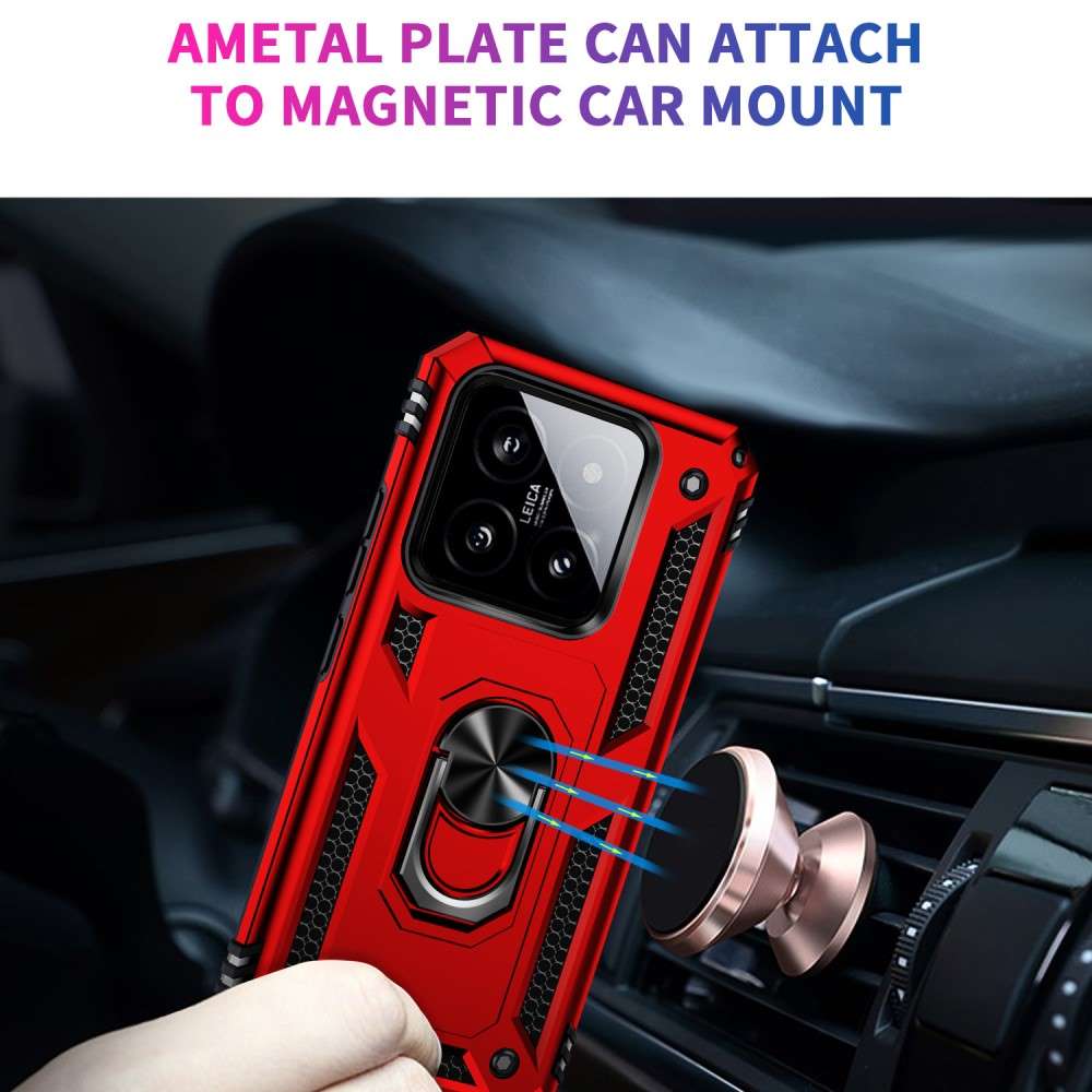 Outdoor Hülle für Xiaomi 14 TPU PC Hybrid Sergeant Armor Ring Schutzcover Case