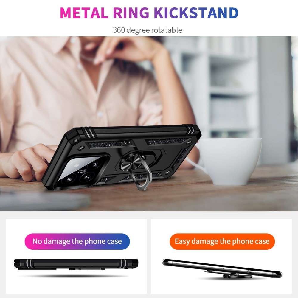 Outdoor Hülle für Xiaomi 14 TPU PC Hybrid Sergeant Armor Ring Schutzcover Case