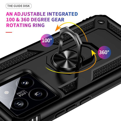 Outdoor Hülle für Xiaomi 14 TPU PC Hybrid Sergeant Armor Ring Schutzcover Case