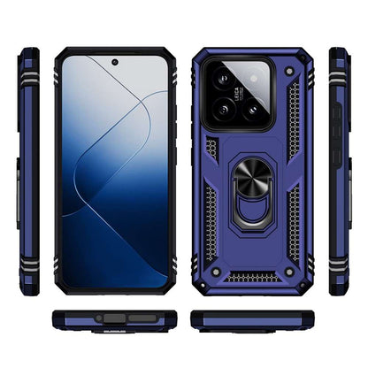 Outdoor Hülle für Xiaomi 14 TPU PC Hybrid Sergeant Armor Ring Schutzcover Case