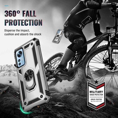 Outdoor Case für XIAOMI 12 12X TPU Hybrid Sergeant Armor Metall Ring Hülle Cover