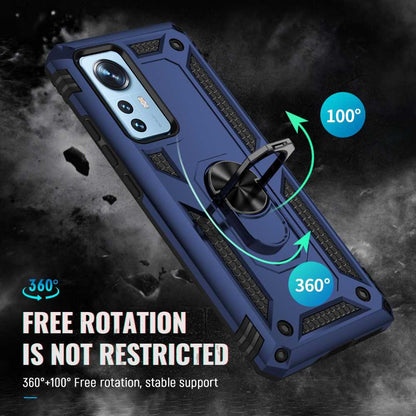 Outdoor Case für XIAOMI 12 12X TPU Hybrid Sergeant Armor Metall Ring Hülle Cover