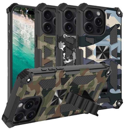 Outdoor Hülle für Apple iPhone 16 PRO MAX Camouflage Shockproof PC Schutzcover