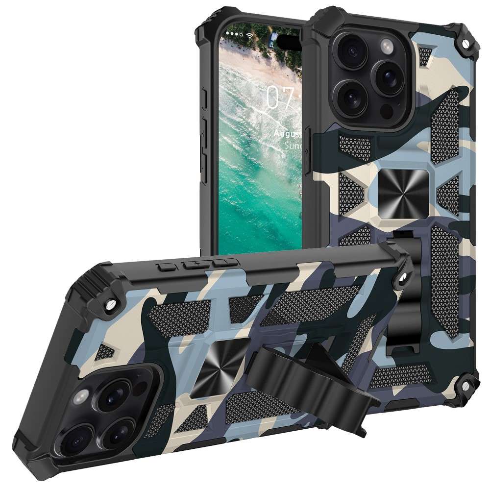 Outdoor Hülle für Apple iPhone 16 PRO MAX Camouflage Shockproof PC Schutzcover