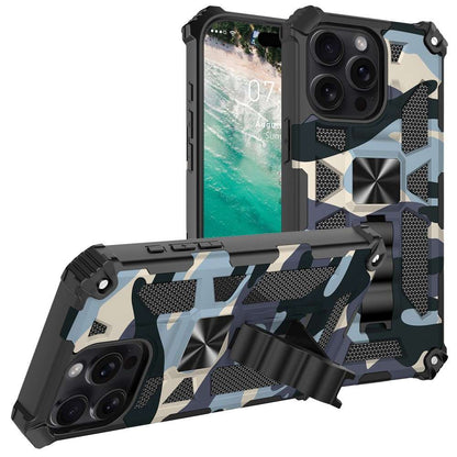 Outdoor Hülle für Apple iPhone 16 PRO MAX Camouflage Shockproof PC Schutzcover