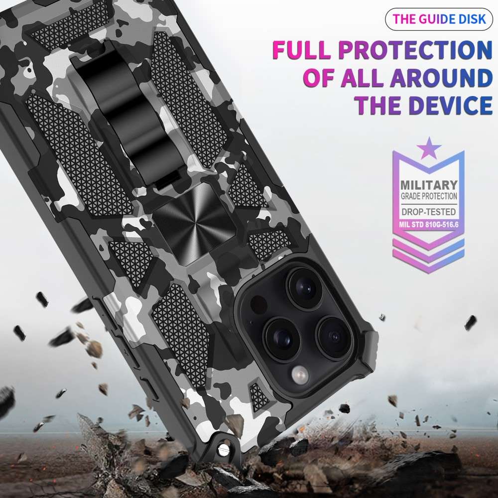 Outdoor Hülle für Apple iPhone 16 PRO Camouflage Shockproof Schutz Armor Cover
