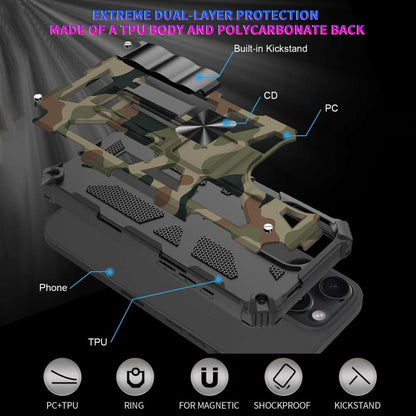 Outdoor Hülle für Apple iPhone 16 PRO Camouflage Shockproof Schutz Armor Cover