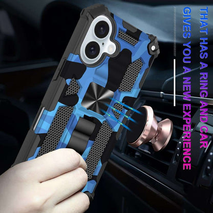 Outdoor Hülle für Apple iPhone 16 PLUS Camouflage Shockproof Schutz Armor Cover