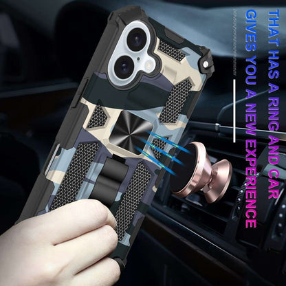 Outdoor Hülle für Apple iPhone 16 PLUS Camouflage Shockproof Schutz Armor Cover