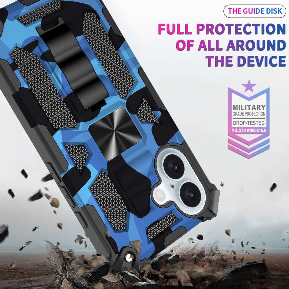 Outdoor Hülle für Apple iPhone 16 Camouflage Shockproof Schutz Cover Armor Kick