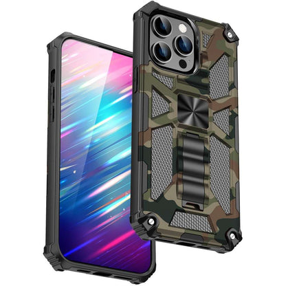 Outdoor Hülle für Apple iPhone 15 PRO MAX Camouflage Shockproof PC Schutzcover