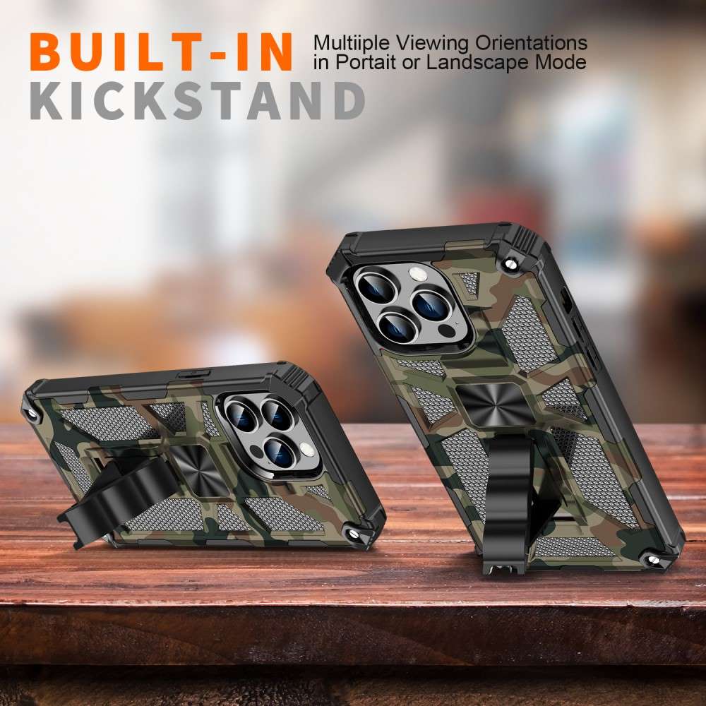 Outdoor Hülle für Apple iPhone 15 PRO Camouflage Shockproof Schutz Armor Cover
