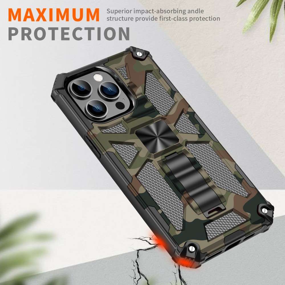Outdoor Hülle für Apple iPhone 15 PRO Camouflage Shockproof Schutz Armor Cover