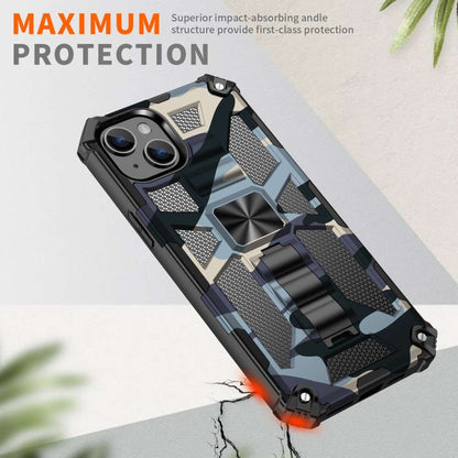 Outdoor Hülle für Apple iPhone 15 Camouflage Shockproof Schutz Cover Armor Kick