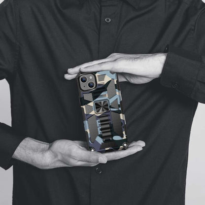 Outdoor Hülle für Apple iPhone 15 Camouflage Shockproof Schutz Cover Armor Kick