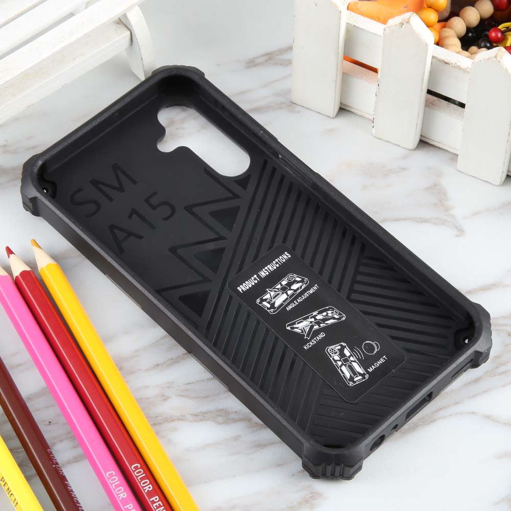 Outdoor Hülle für Samsung Galaxy A15 Camouflage Shockproof Schutz Armor Cover
