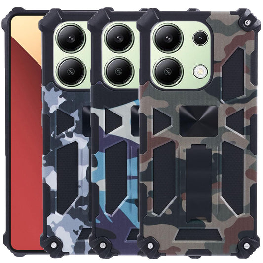 Outdoor Hülle für Xiaomi Redmi Note 13 4G Camouflage Shockproof PC Schutzcover