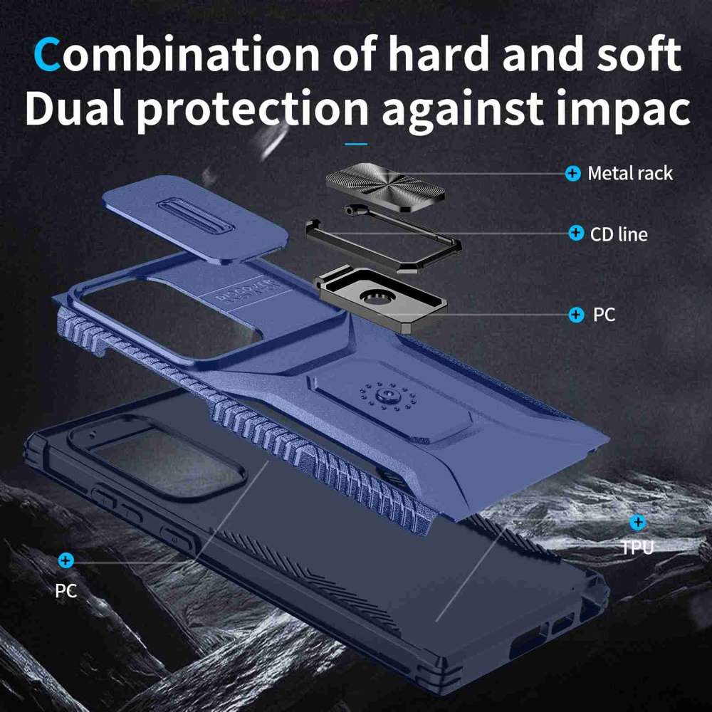 Outdoor Hülle für Samsung Galaxy S23 ULTRA Camshield Holder Schutz Cover Ständer