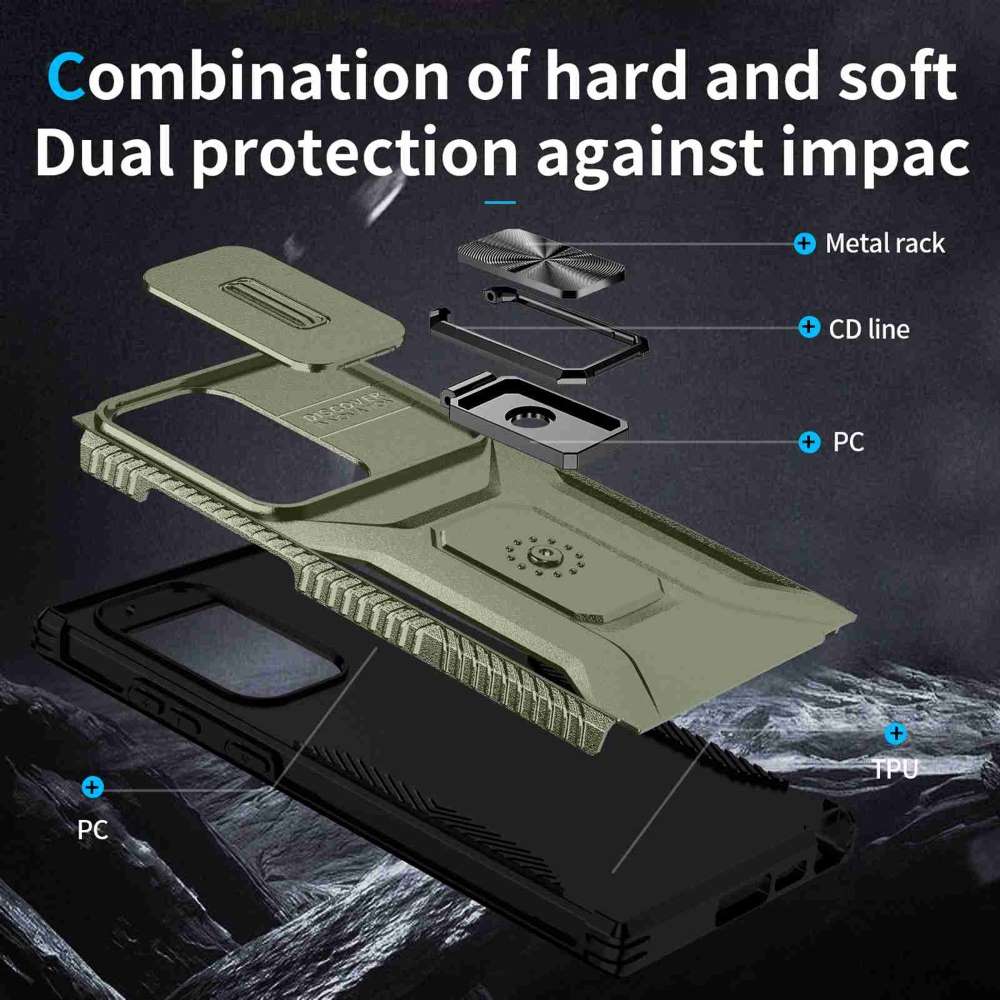 Outdoor Hülle für Samsung Galaxy S23 ULTRA Camshield Holder Schutz Cover Ständer