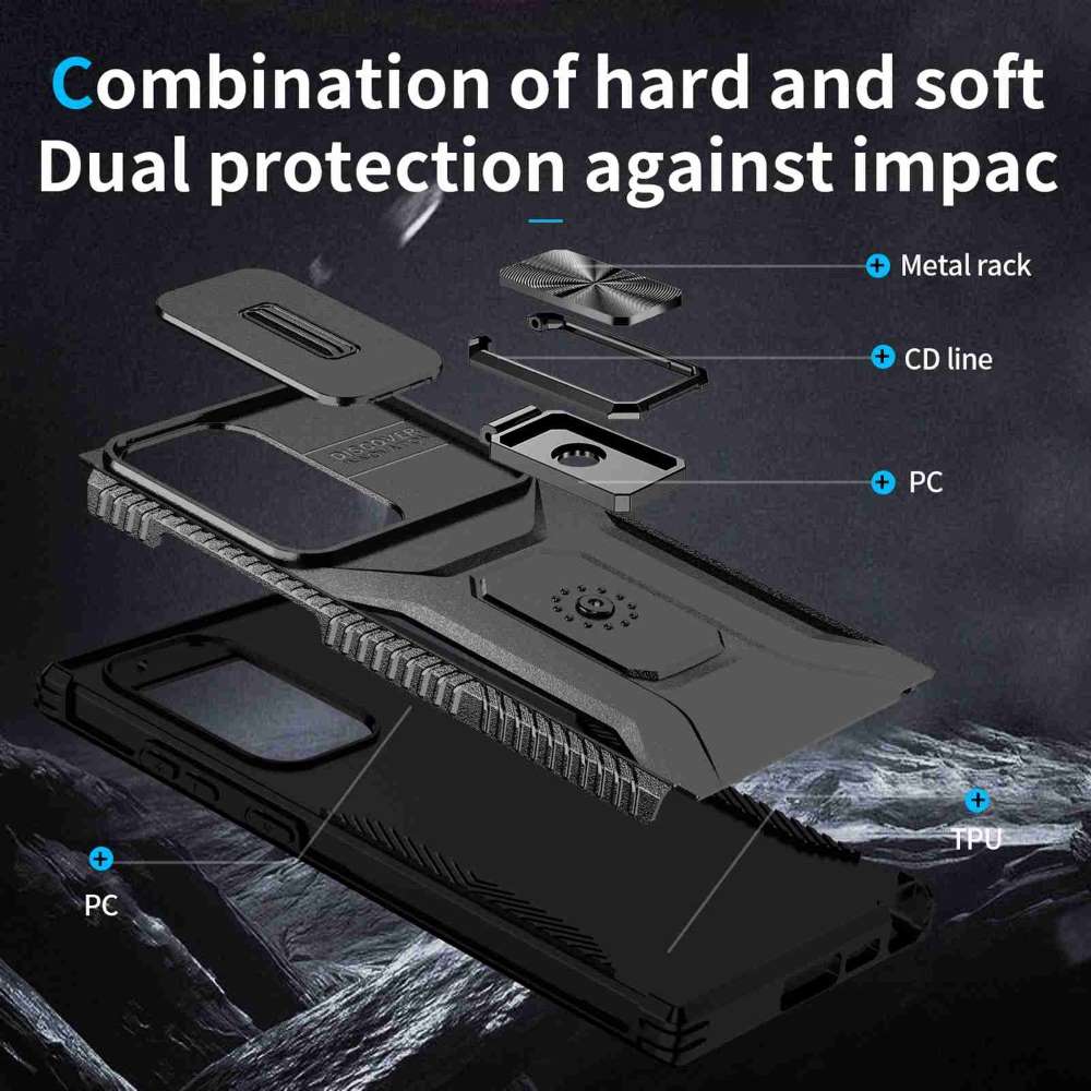 Outdoor Hülle für Samsung Galaxy S23 ULTRA Camshield Holder Schutz Cover Ständer