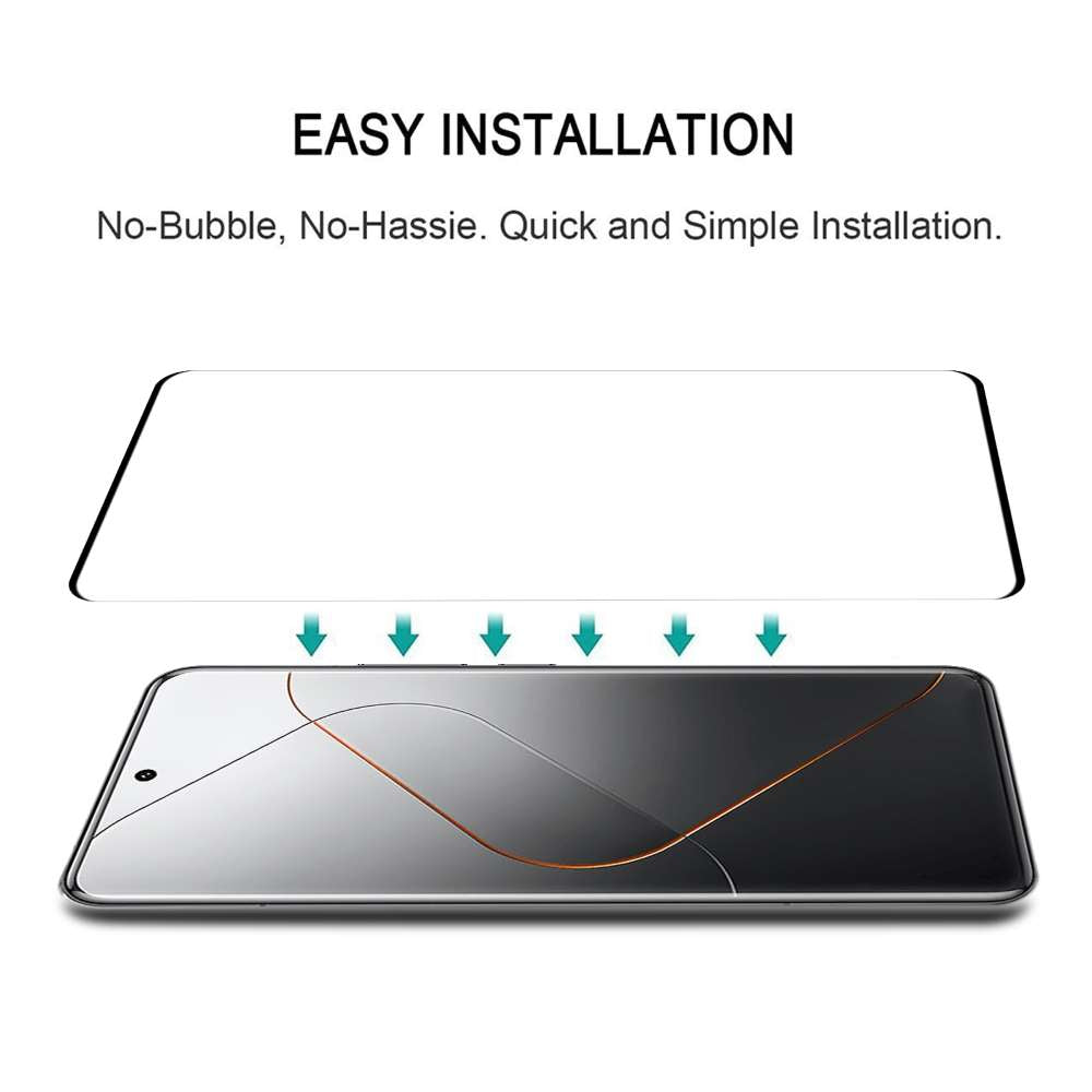 Schutzglas für Xiaomi 14 Ultra Full Cover Curved Tempered Glass Schutzfolie Film