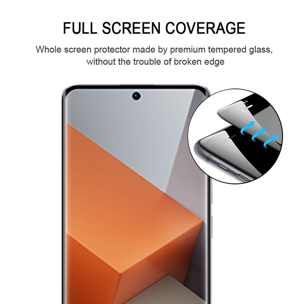Schutzglas für Xiaomi Redmi Note 13 PRO+ Full Cover Curved Tempered Glass Folie