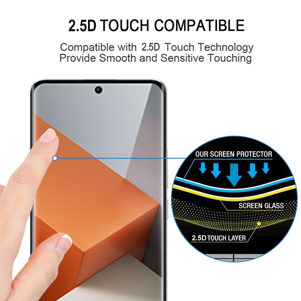 Schutzglas für Xiaomi Redmi Note 13 PRO+ Full Cover Curved Tempered Glass Folie