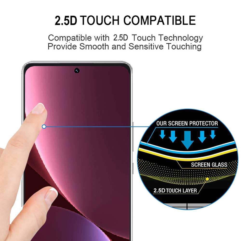 Schutzglas für XIAOMI 12 PRO Full Cover Curved Tempered Glass Schutzfolie Film