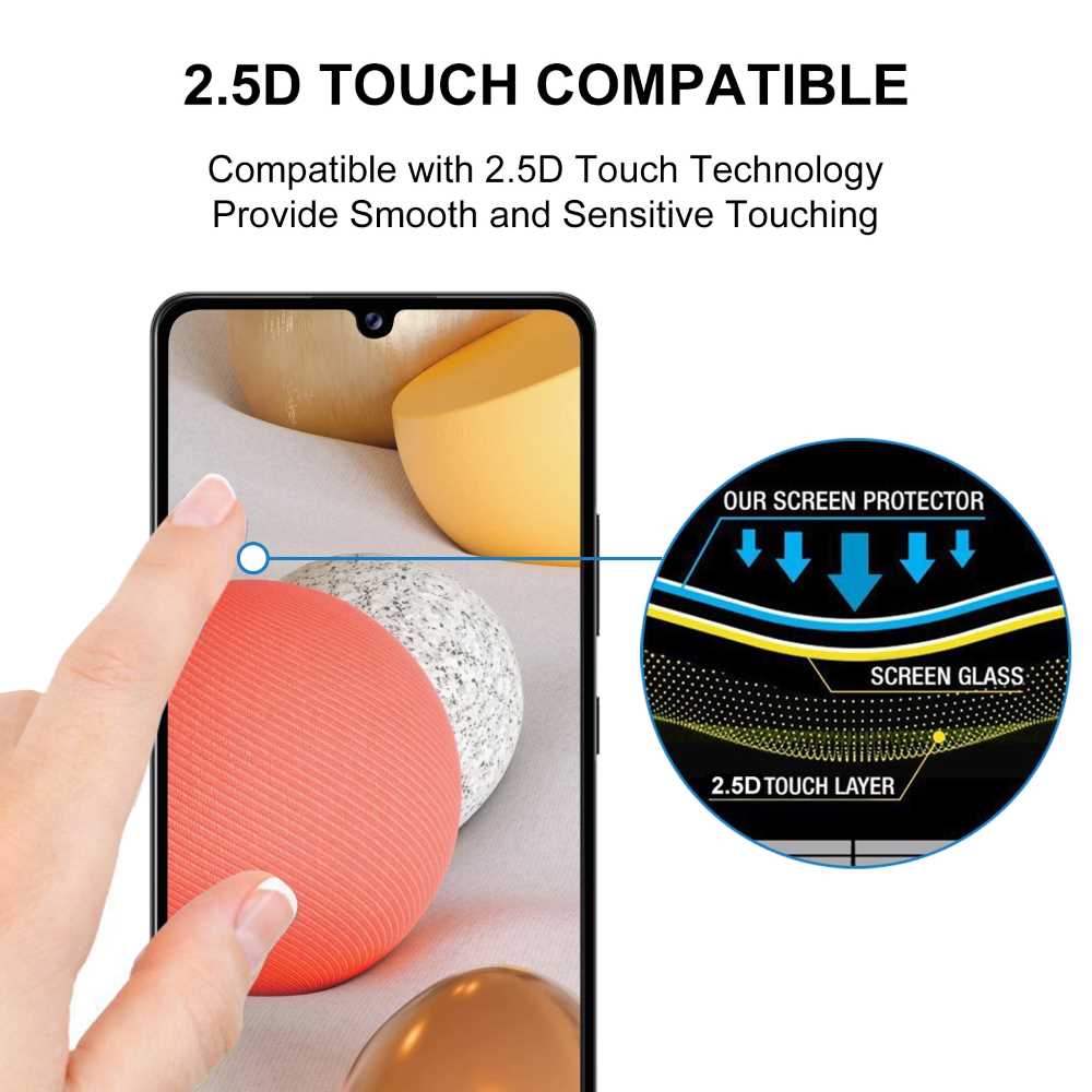 Schutzglas für SAMSUNG GALAXY A42 5G Full Cover Full Glue Tempered Glass Film