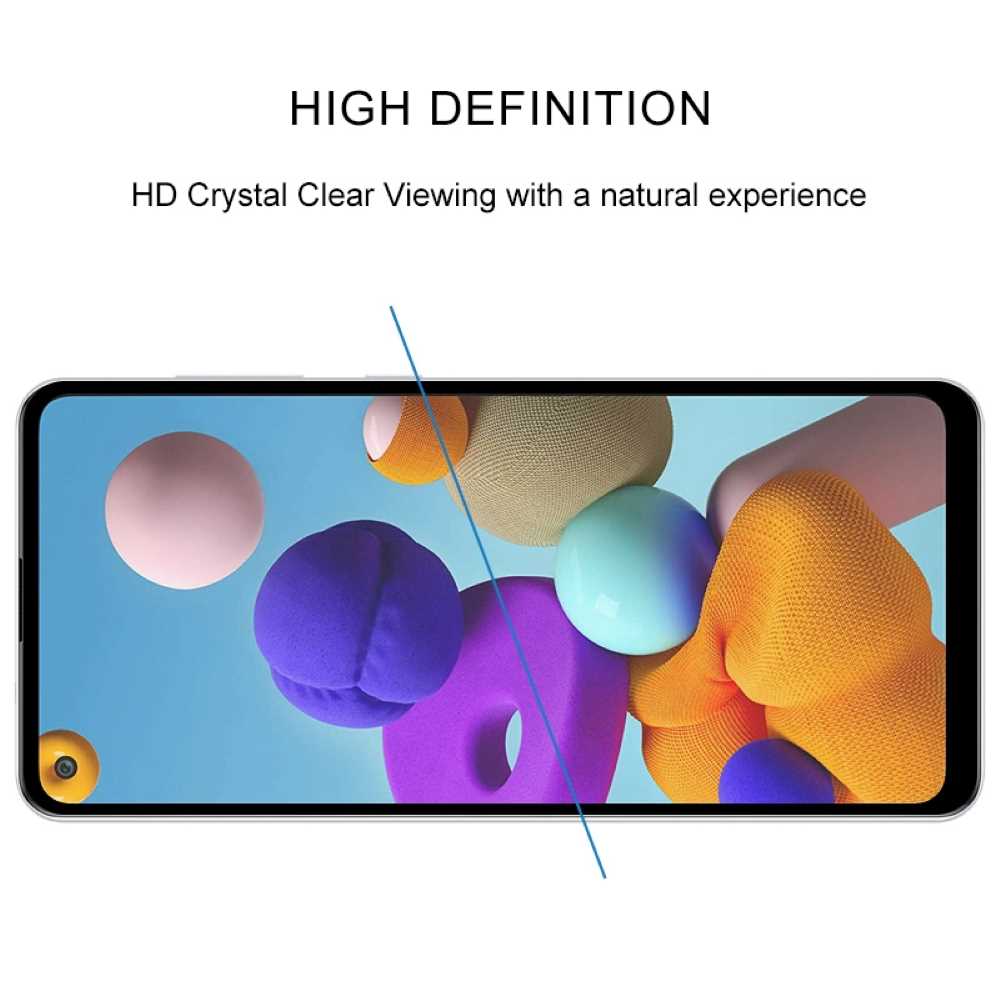 Schutzglas für SAMSUNG GALAXY A21s Full Cover Full Glue Tempered Glass Folie