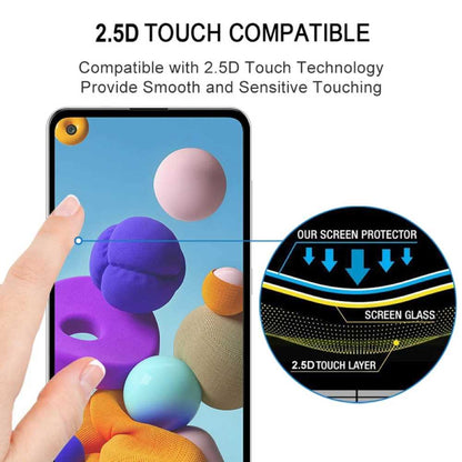 Schutzglas für SAMSUNG GALAXY A21s Full Cover Full Glue Tempered Glass Folie