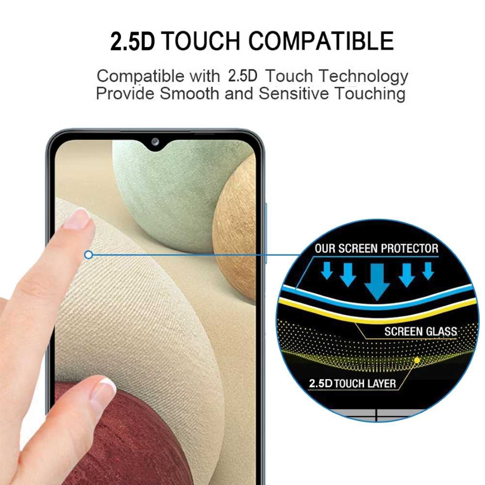 Schutzglas für SAMSUNG GALAXY A12 Full Cover Full Glue Tempered Glass Folie