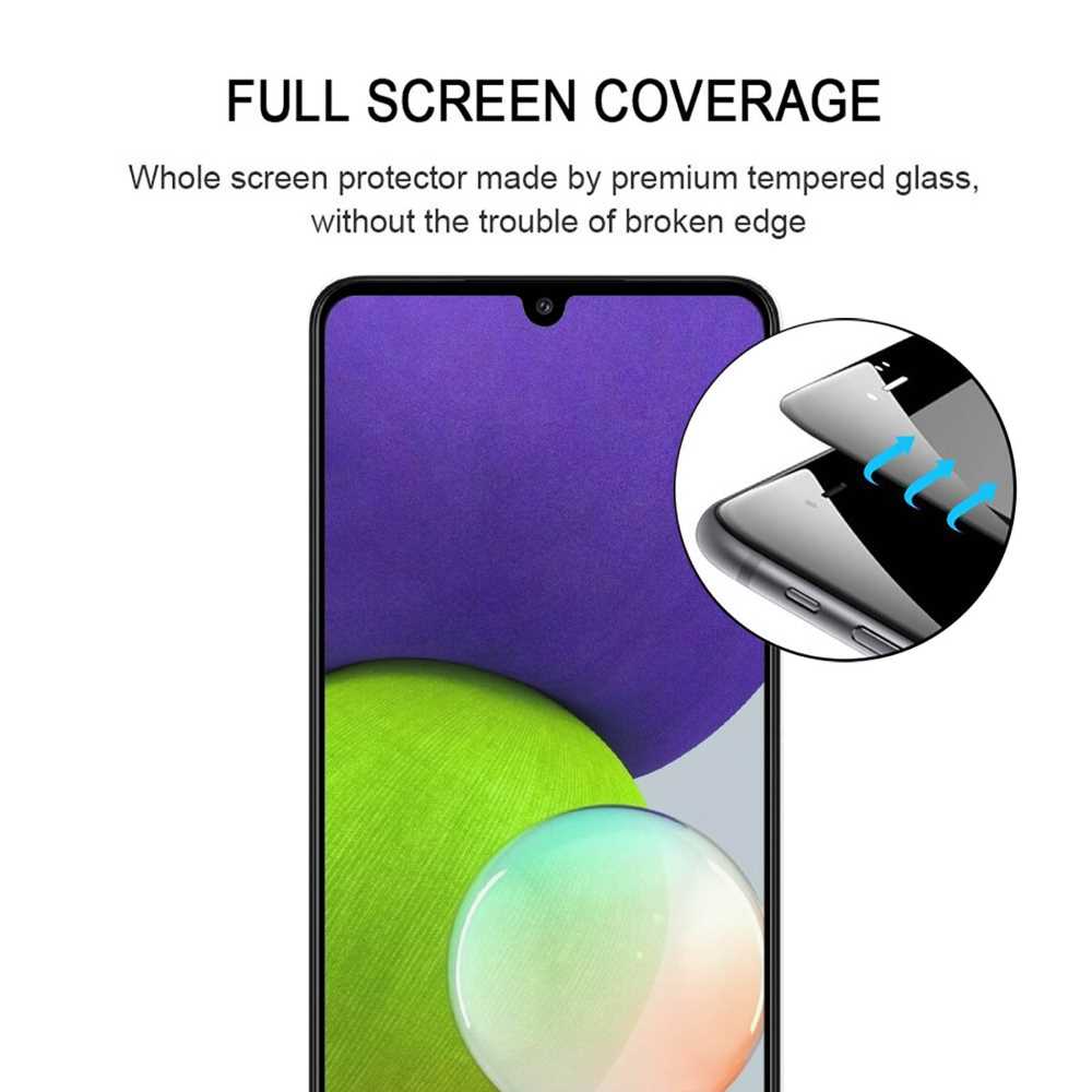 Schutzglas für SAMSUNG GALAXY A22 4G Full Cover Full Glue Tempered Glass Folie
