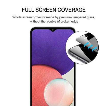 Schutzglas für SAMSUNG GALAXY A22 5G Full Cover Full Glue Tempered Glass Folie