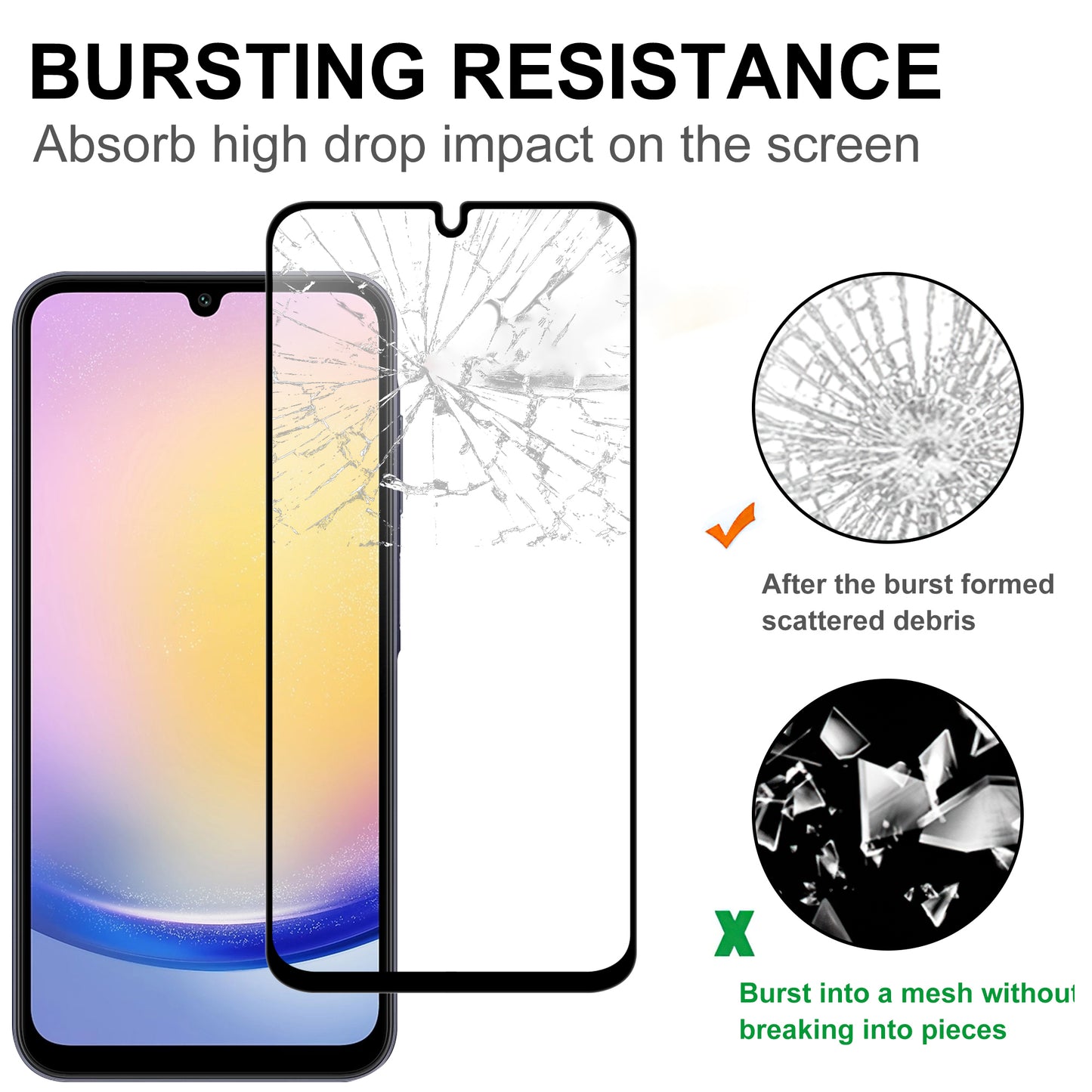 Schutzglas für Samsung Galaxy A26 Full Cover Full Glue Tempered Glass Folie Film