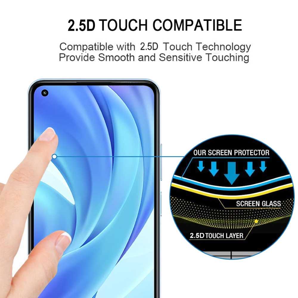 Schutzglas für XIAOMI MI 11 LITE Full Cover Full Glue Tempered Glass Folie Film