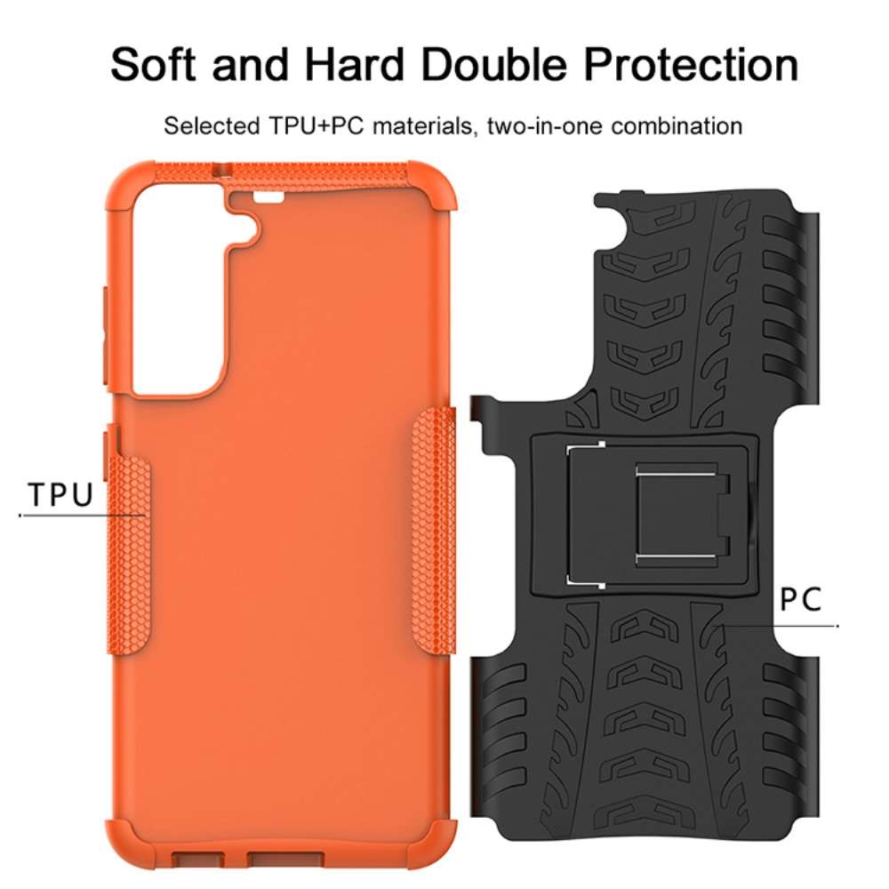 Outdoor Hülle für Samsung Galaxy S21 FE Tire Rutschfest Kickstand Schutz Cover